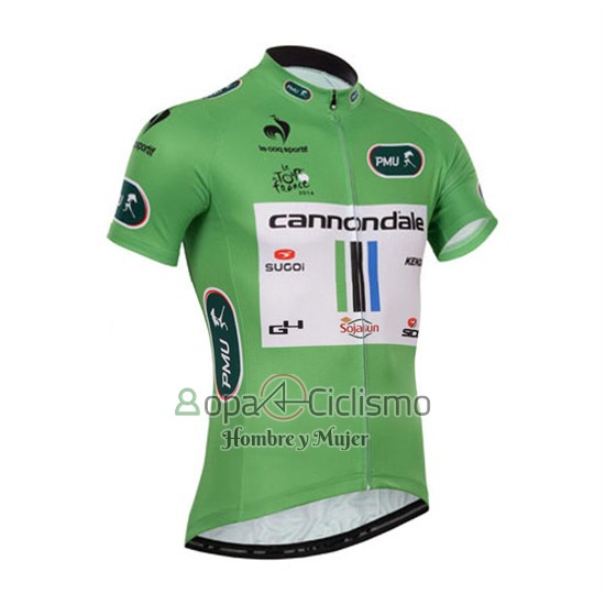 Cannondale Lider Ropa Ciclismo Culotte Corto 2013 Hombre Mangas Cortas Verde y Blanco